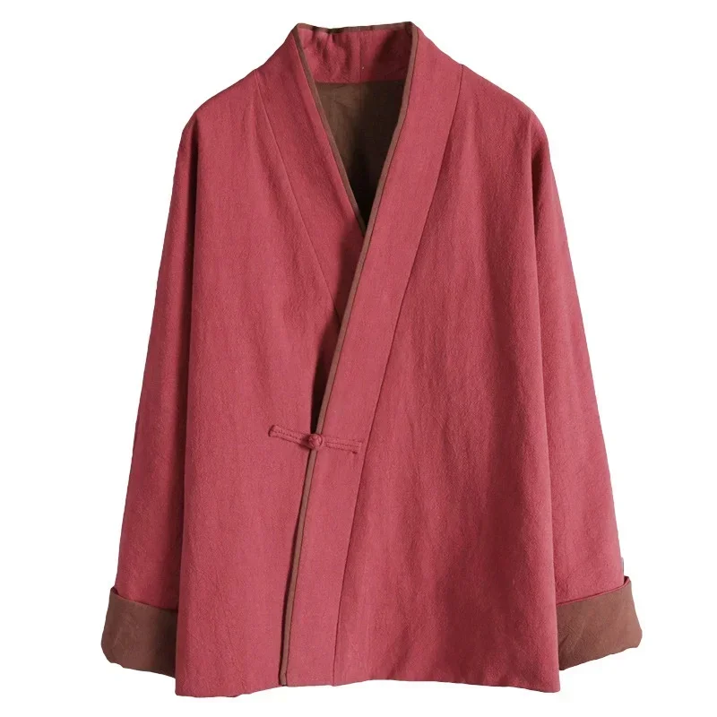 Stile Abbigliamento Donna Abbigliamento 2024 Cheongsam Top Camicia tradizionale Camicetta Cotone Hanfu Donna Cinese Top 11 MN1