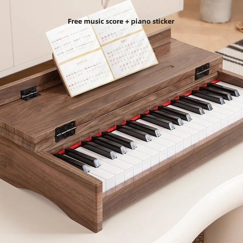 37-key electronic piano, wooden piano, clamshell desk, small electric piano, beginner baby