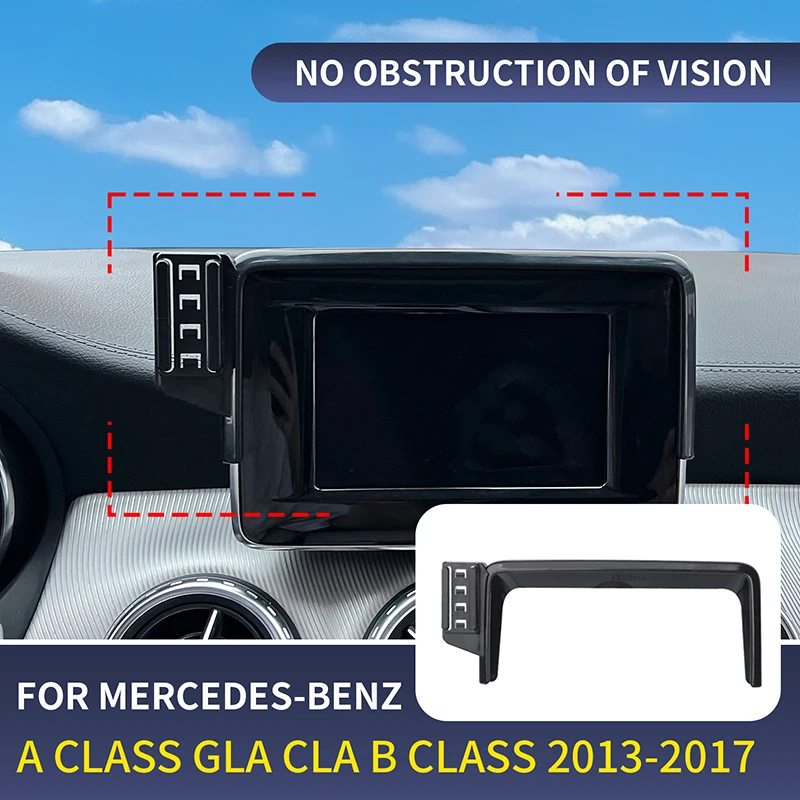 

For Mercedes-Benz GLA X156 CLA C177 2013-2017 Car Phone Holder Screen Fixed Base Bracket Wireless Charging Stand Car Accessories