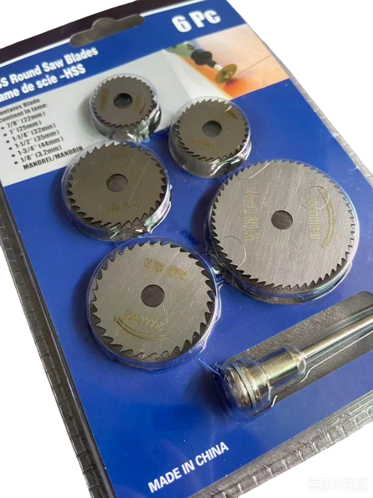 

6pcs High Speed Steel Circular Saw Blade Hss Cutting Disc Rotating Drilling Tool Accessories For Wood Plastic And Aluminum