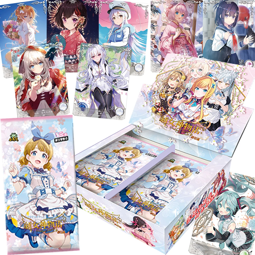 Goddess Story Collection Cards Booster Box Youthful Vitality Pretty Girls Visual Feast Anime Tcg Game Cards Kids Birthday Gifts