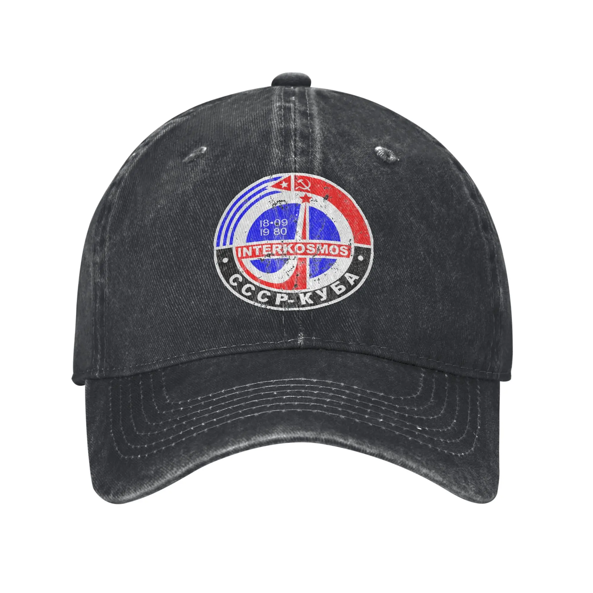 CCCP Interkosmos Russian Space Unisex Baseball Cap Soviet Rocket Distressed Cotton Hats Cap Activities Gift Snapback Hat