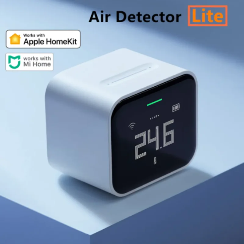 Imagem -02 - Qingping-air Detector Lite Retina Touch Screen Tela Ips Pm2.5 mi Home App Control Monitor de ar Trabalhar com a Apple Homekit