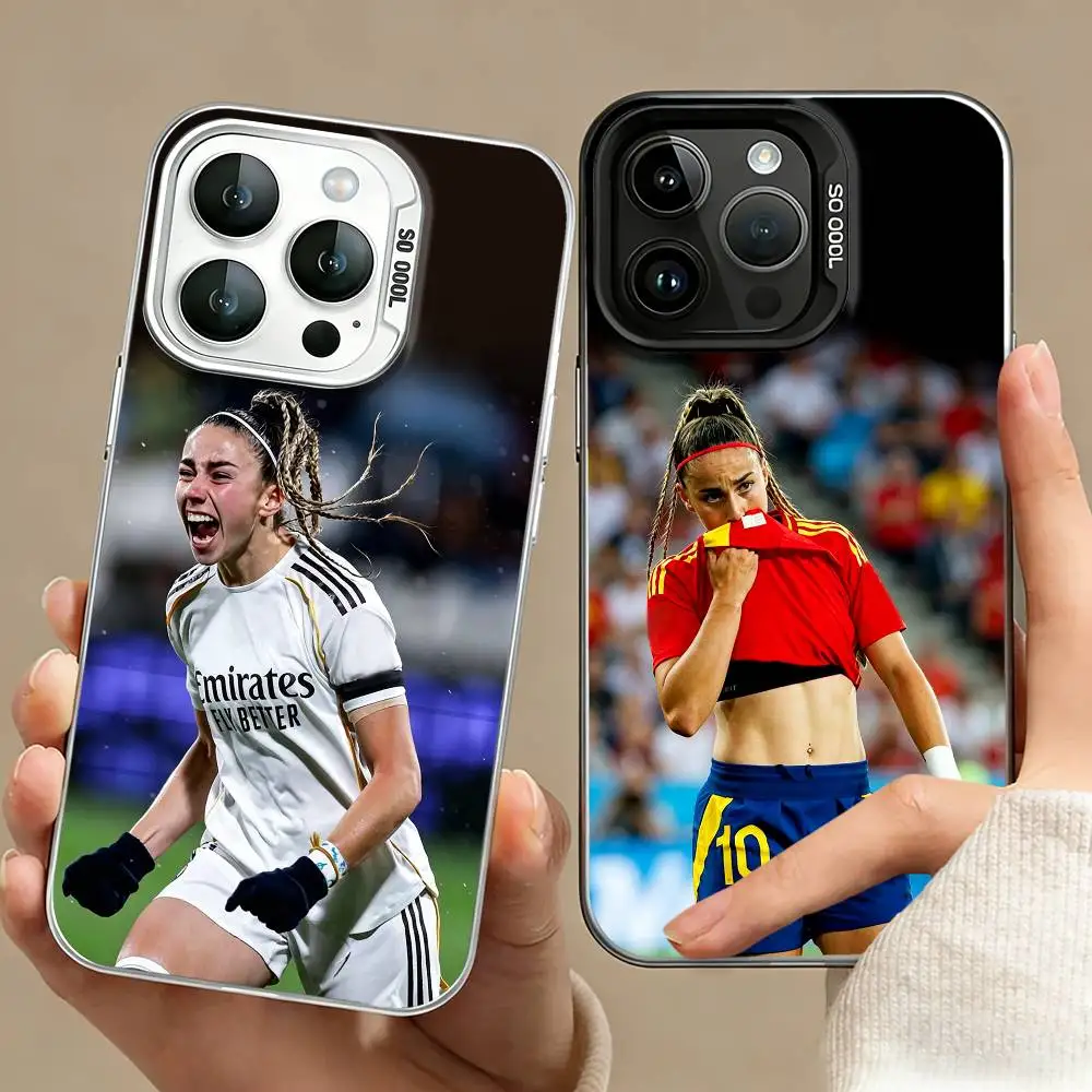 

F-Football Star A-Athenea del Castillo Phone Case For iPhone 17,16,15,14,13,12,11 Plus,Pro Max,XS,Colored silver phone case