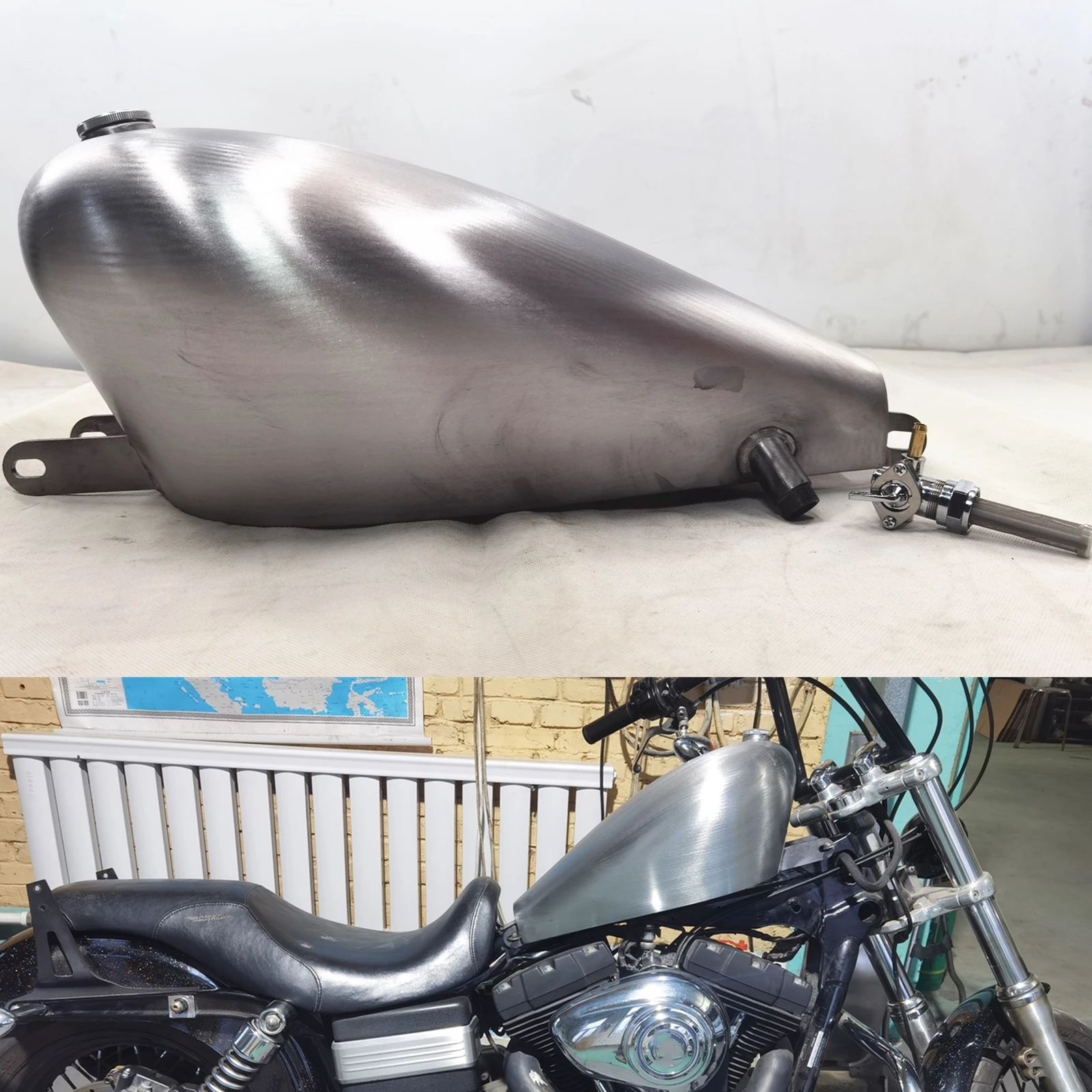 

15 L Motorcycle Petrol Gas Fuel Tank For Harley Dyna 1999-2003