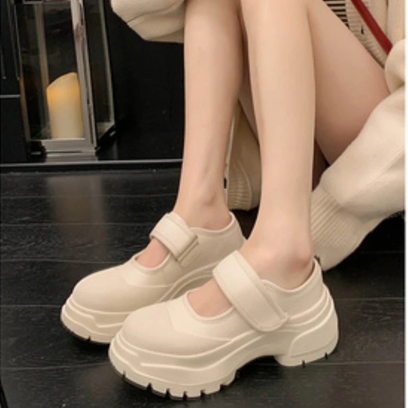 2023 New Retro Thick Soled Canvas Mary Jane Shoes for Women Fashion Casual Sports Style Women Shoes Zapatos De Mujer