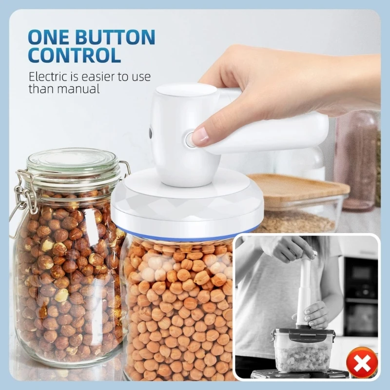 電気メイソンジャー真空シーラーキットコードレス自動ジャーシーラーセット食品用