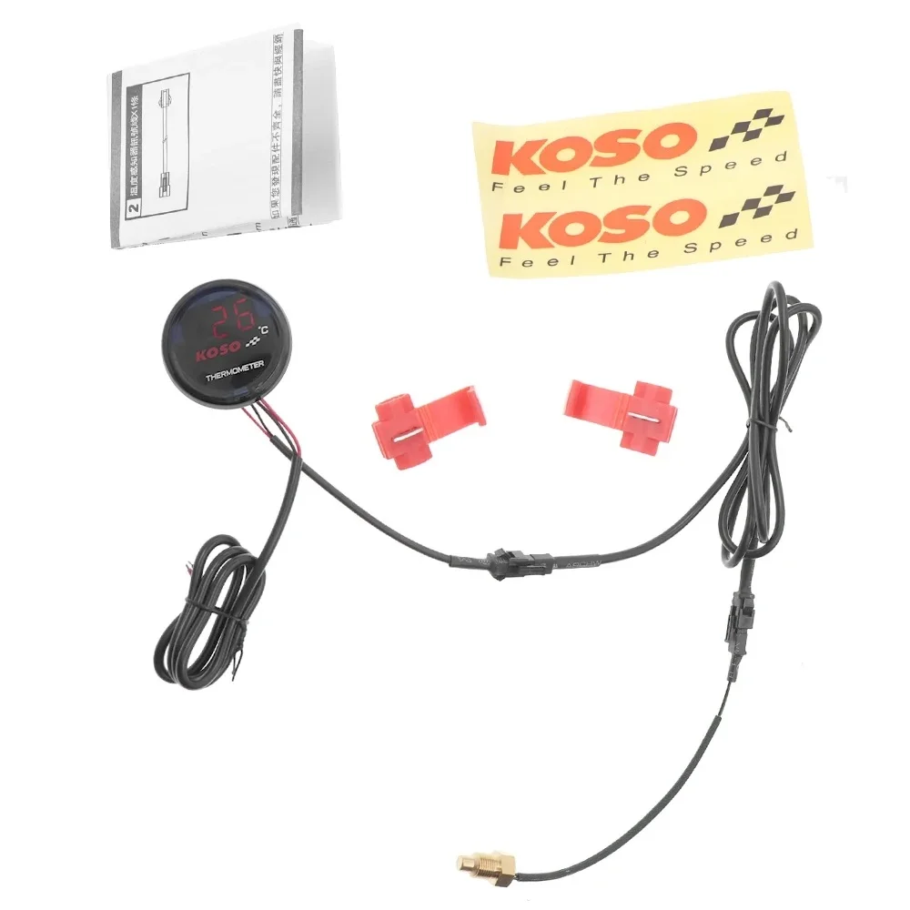 Koso Round Water Temp Meter for Yamaha NMAX TMAX XMAX Digital Motorcycle Water Temperature Gauge 0~120 Degree Display