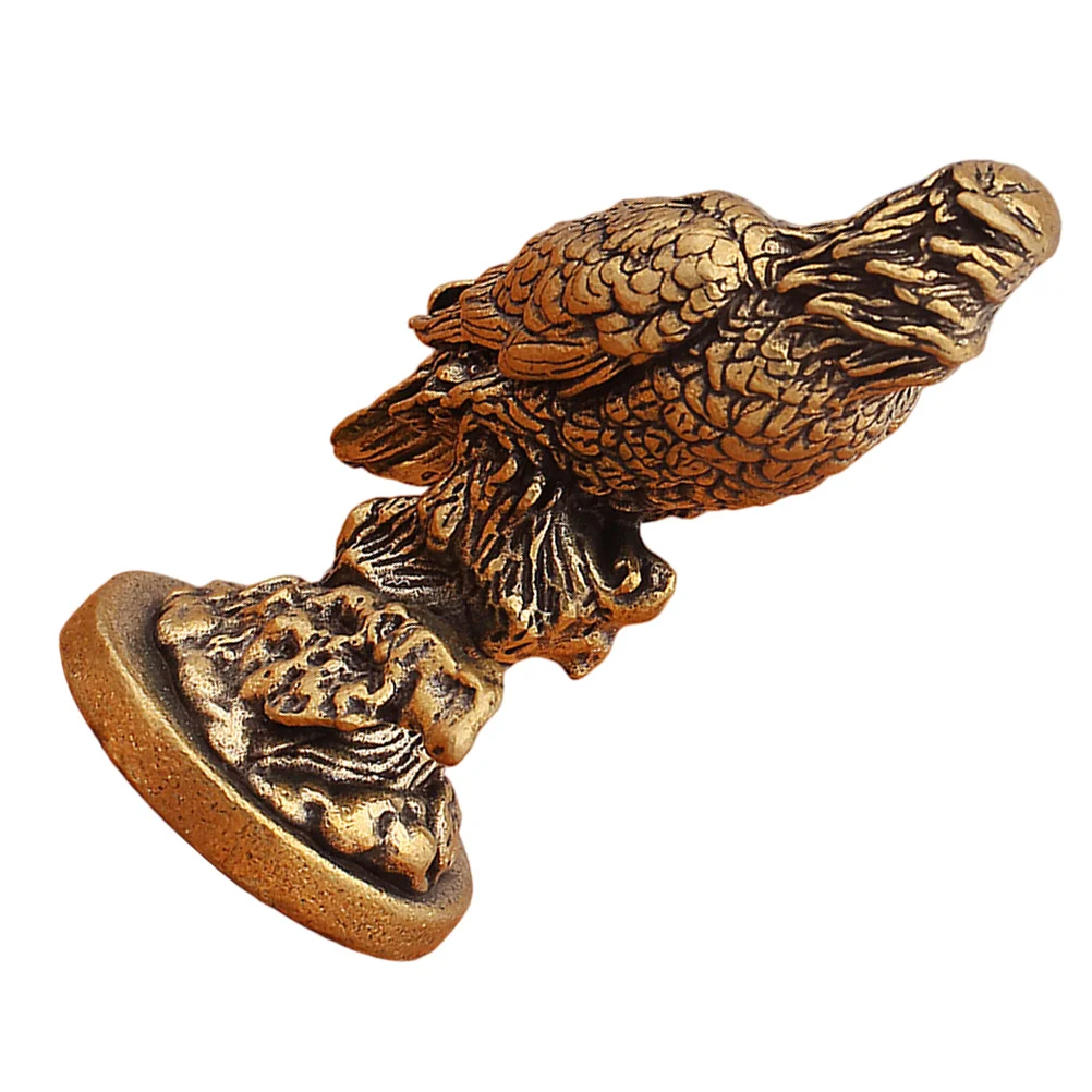 

Miniature Brass Eagle Sculpture Vintage Small Desk Decor Patriotic Office Bookshelf Display Retro Metal Bird Statue