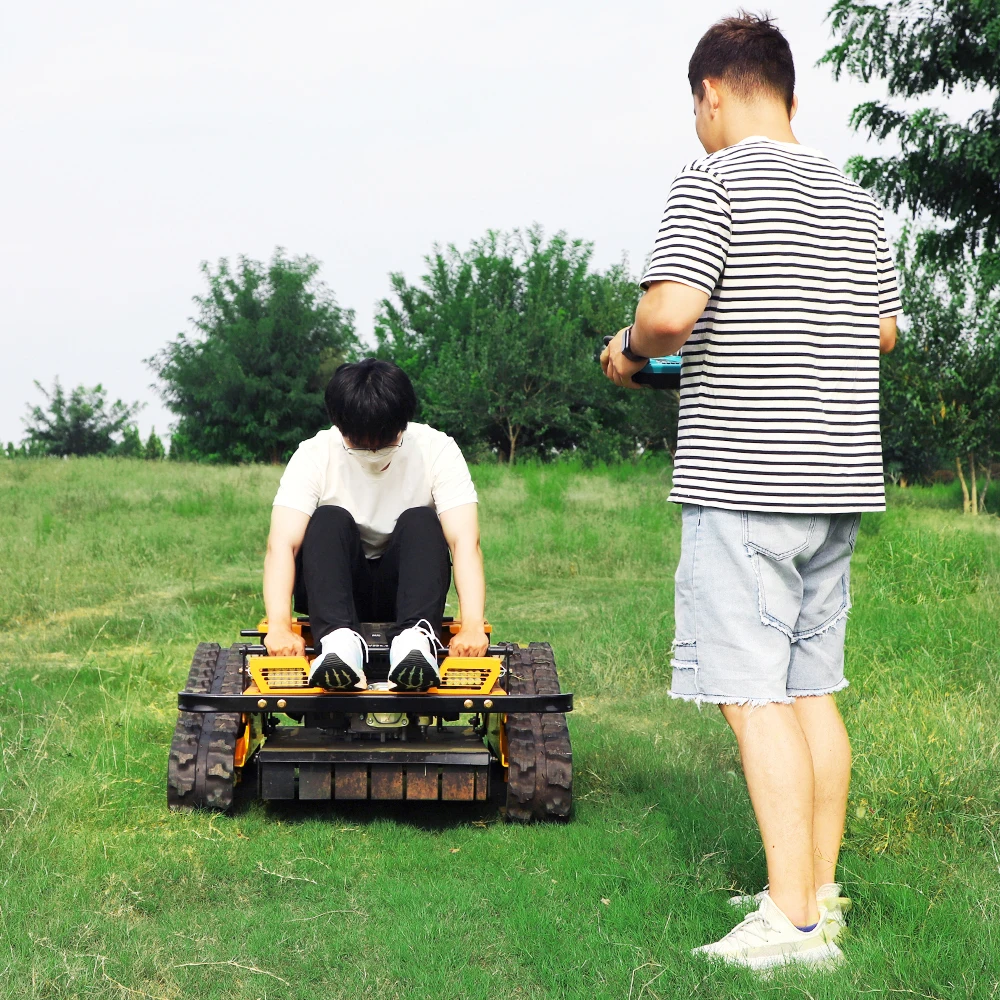 カスタマイズ可能な高品質・高性能リモコン芝刈り機、四輪駆動、45 °   丘陵地用草刈機、送料無料