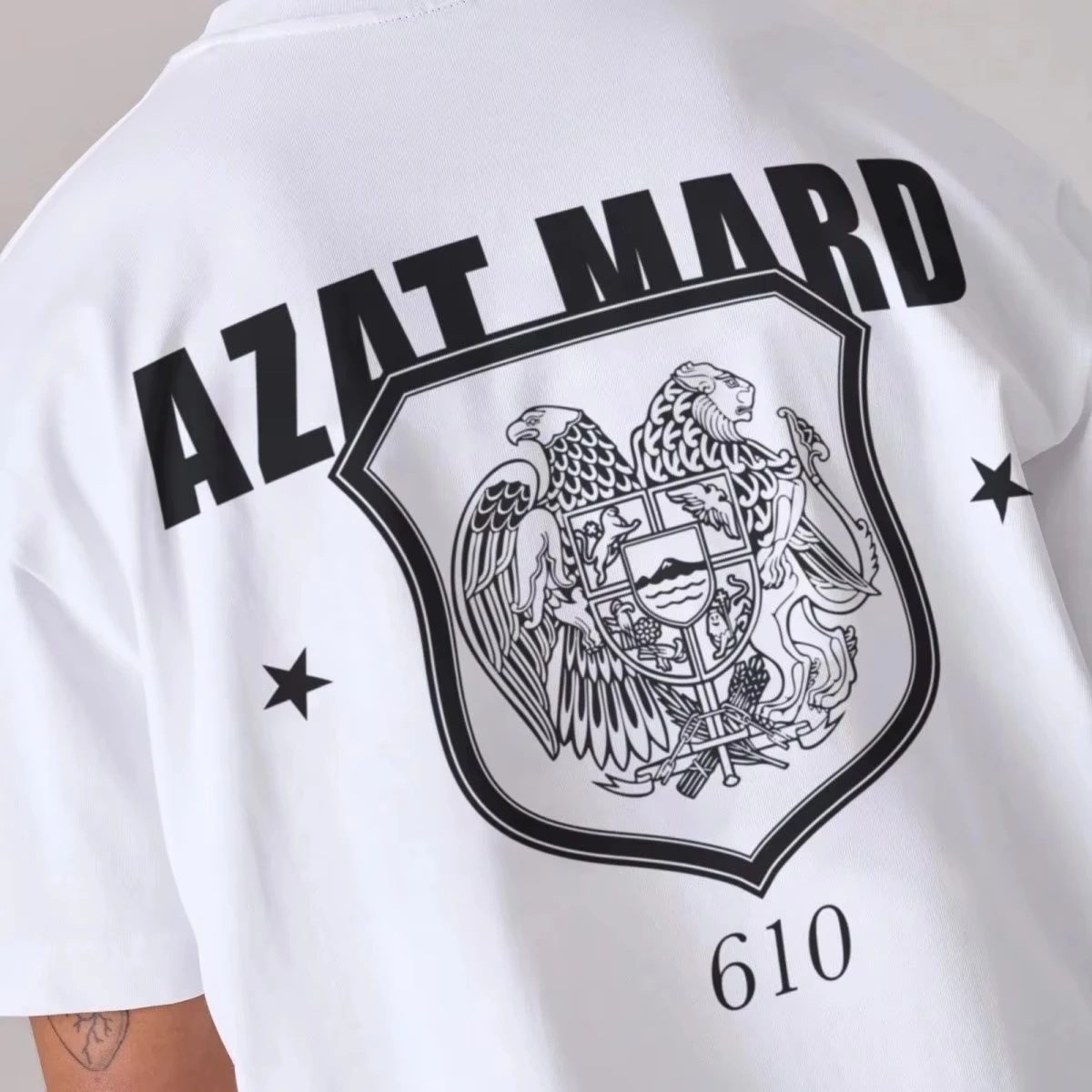 

American Fashion Summer Men's Women's Fashion Loose Short Sleeve T-SHIRT Pure Cotton WHITE BLACK CREST T-shirt Unisex Fashion