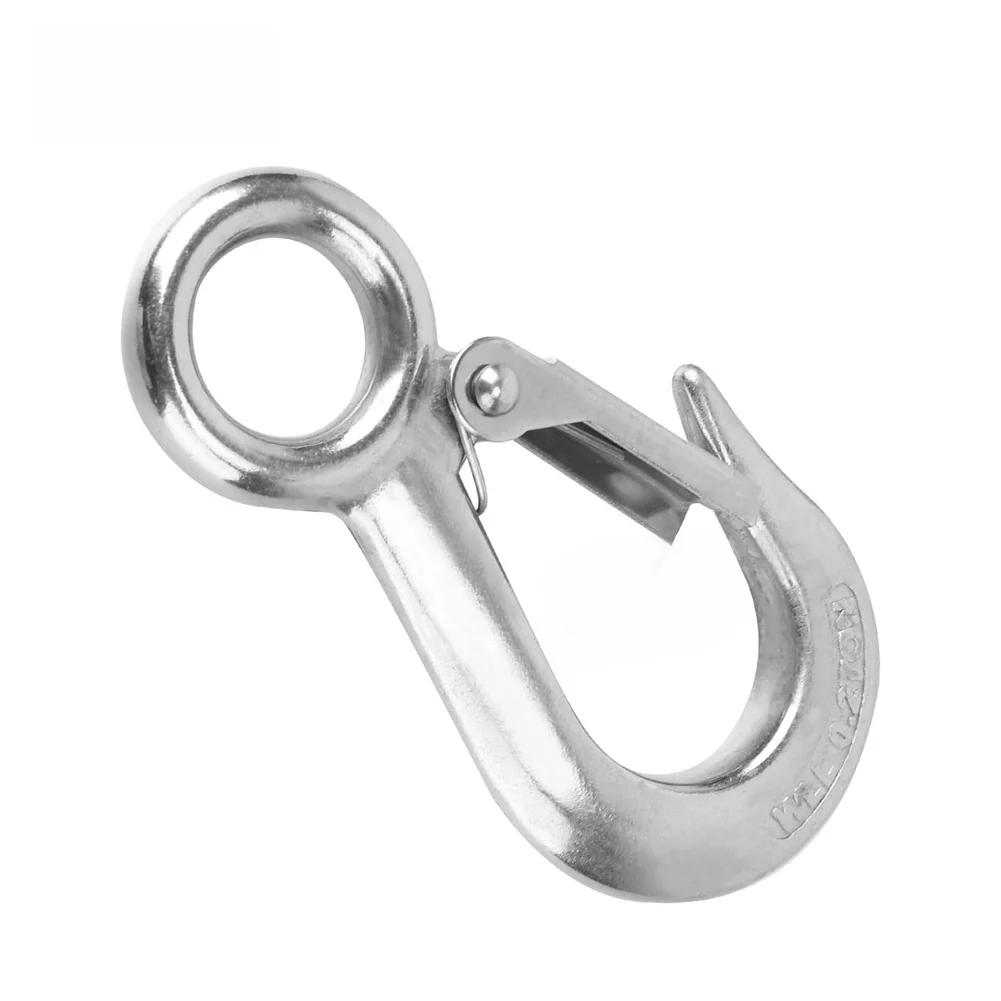 Polished Steel Hook Cargo Chain Hook Rust Resistant Material 3 Tons Load Capacity Quick Detach Mechanism For Vehicle Towing