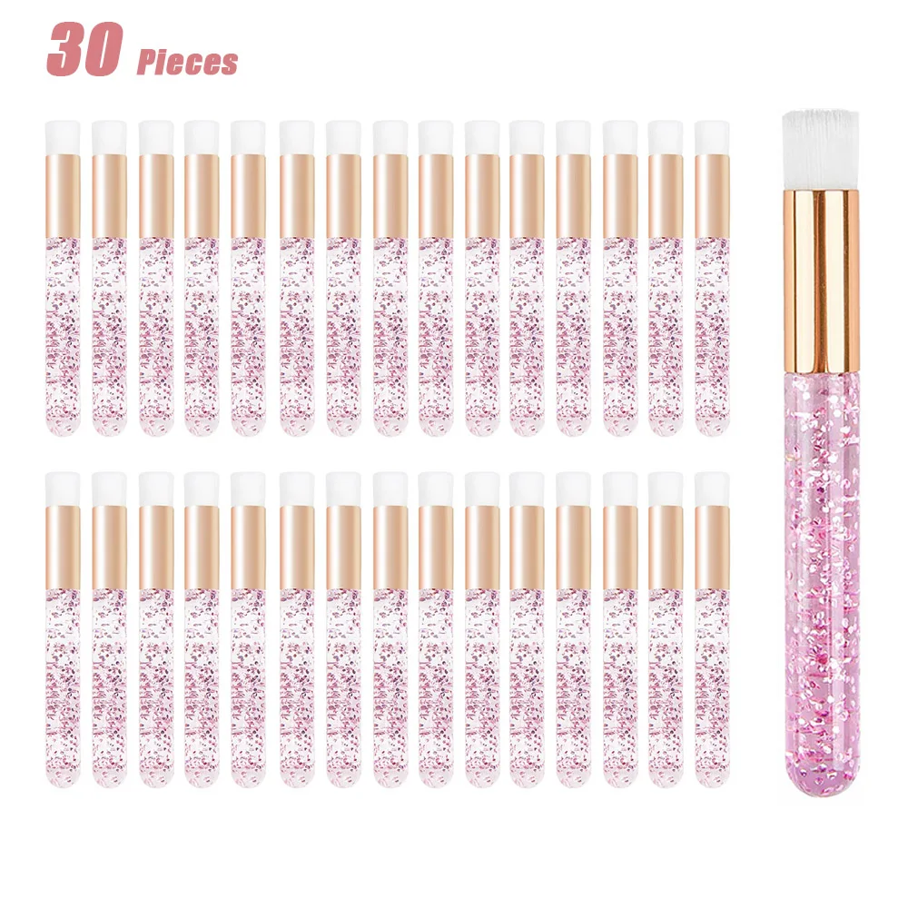 10/30 ピース/セットクリスタルピンクラッシュシャンプーブラシまつげエクステンションクレンジングブラシ鼻毛穴クリーニングブラシにきび除去ツール