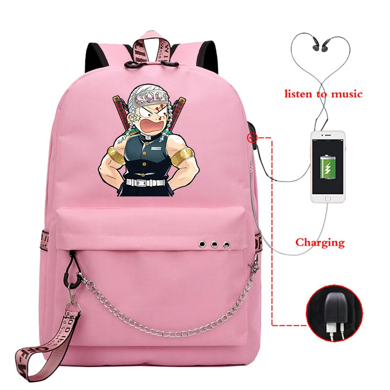 Mangá demon slayer nova mochila de viagem 2022 saco de saco de grande capacidade anime demônio slayer saco de armazenamento ao ar livre dobrável das mulheres