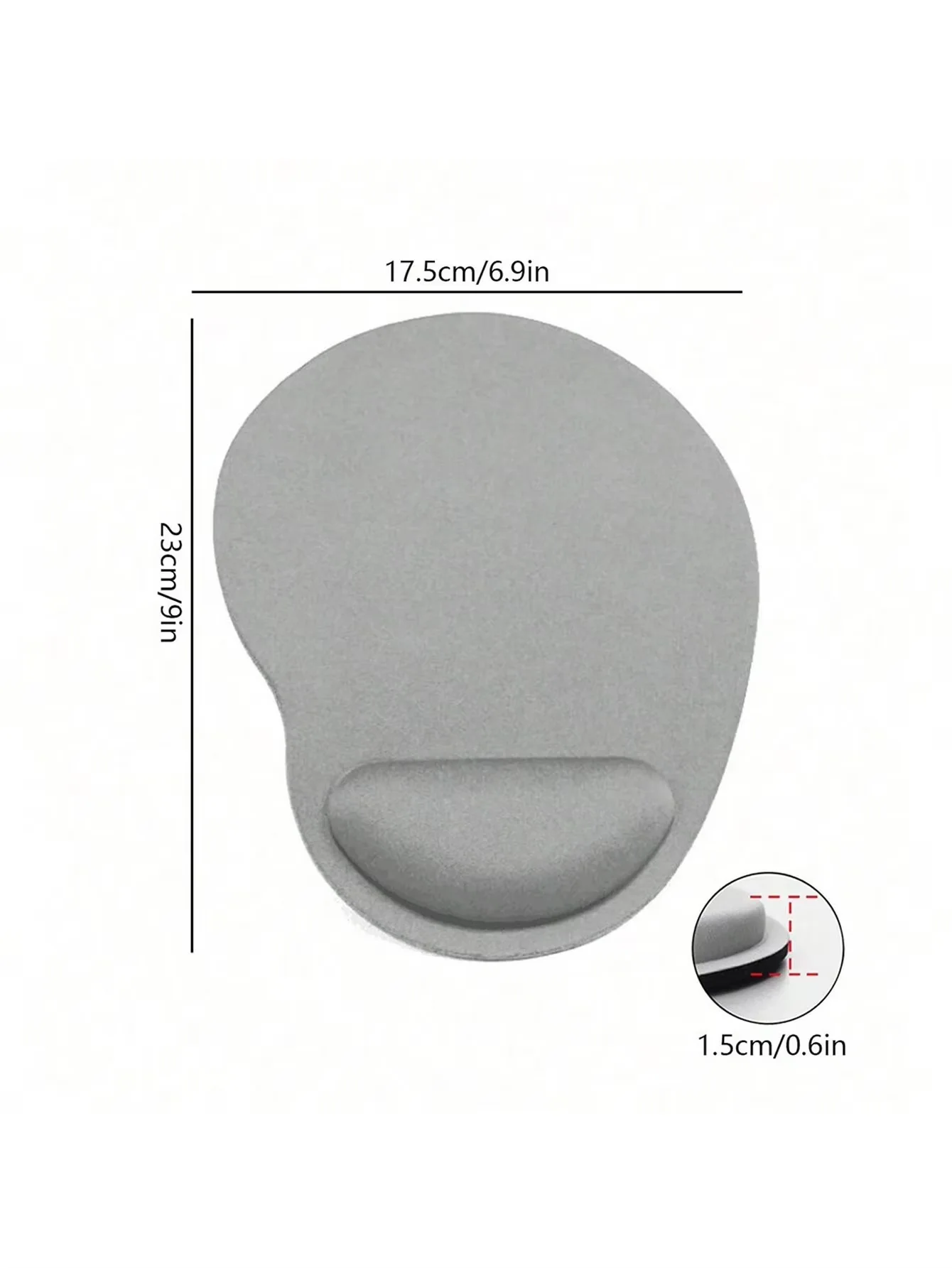 Mouse pad with EVA wrist rest support, EVA desktop mouse pad, designed for office use, relieves wrist pressure, protects the wri