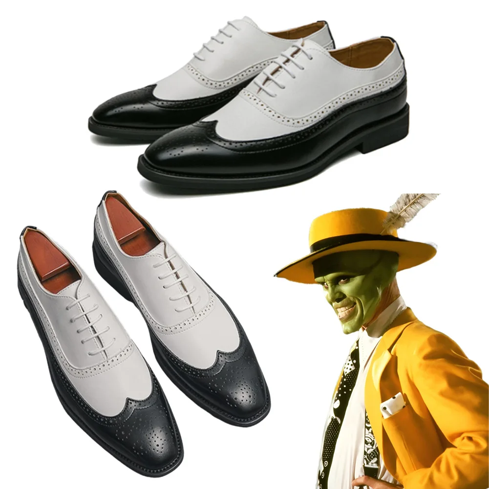 

Fantasia Jim Cosplay Shoes Movie The Mask Disfraz Costume Accessories Adult Men Footwear Male Fantasy Halloween Carnival Party