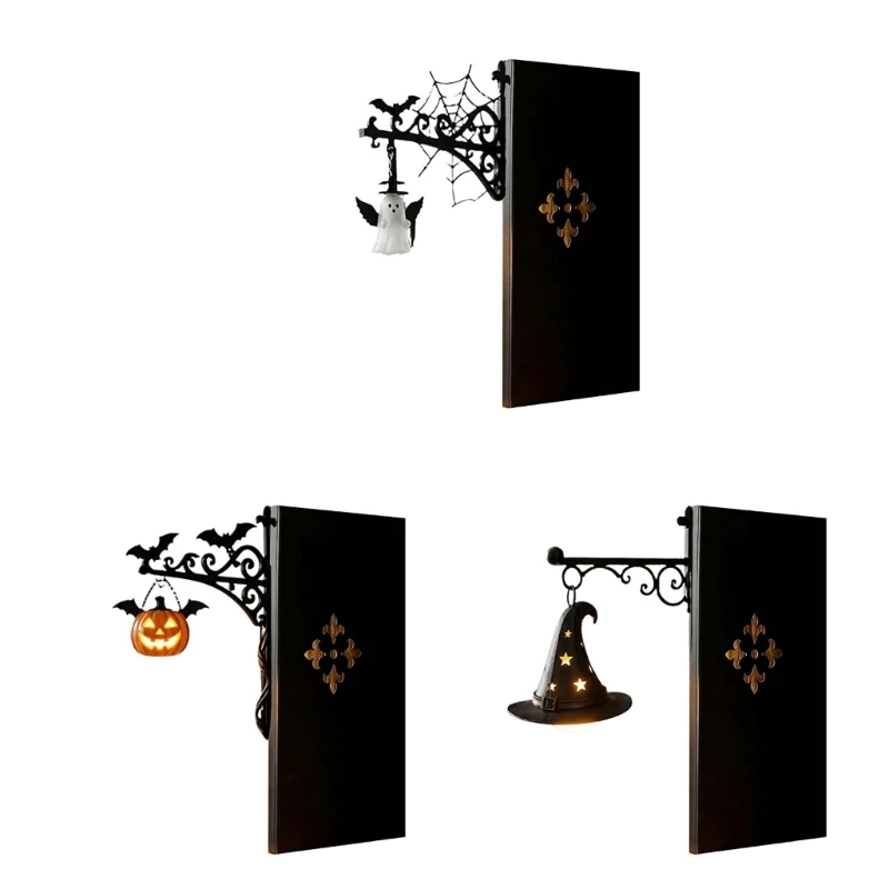 Halloween Decorative Bookend Light Metal Shelf Book Support for Bookshelf Display, Desk Accent and Reading Corner 896C