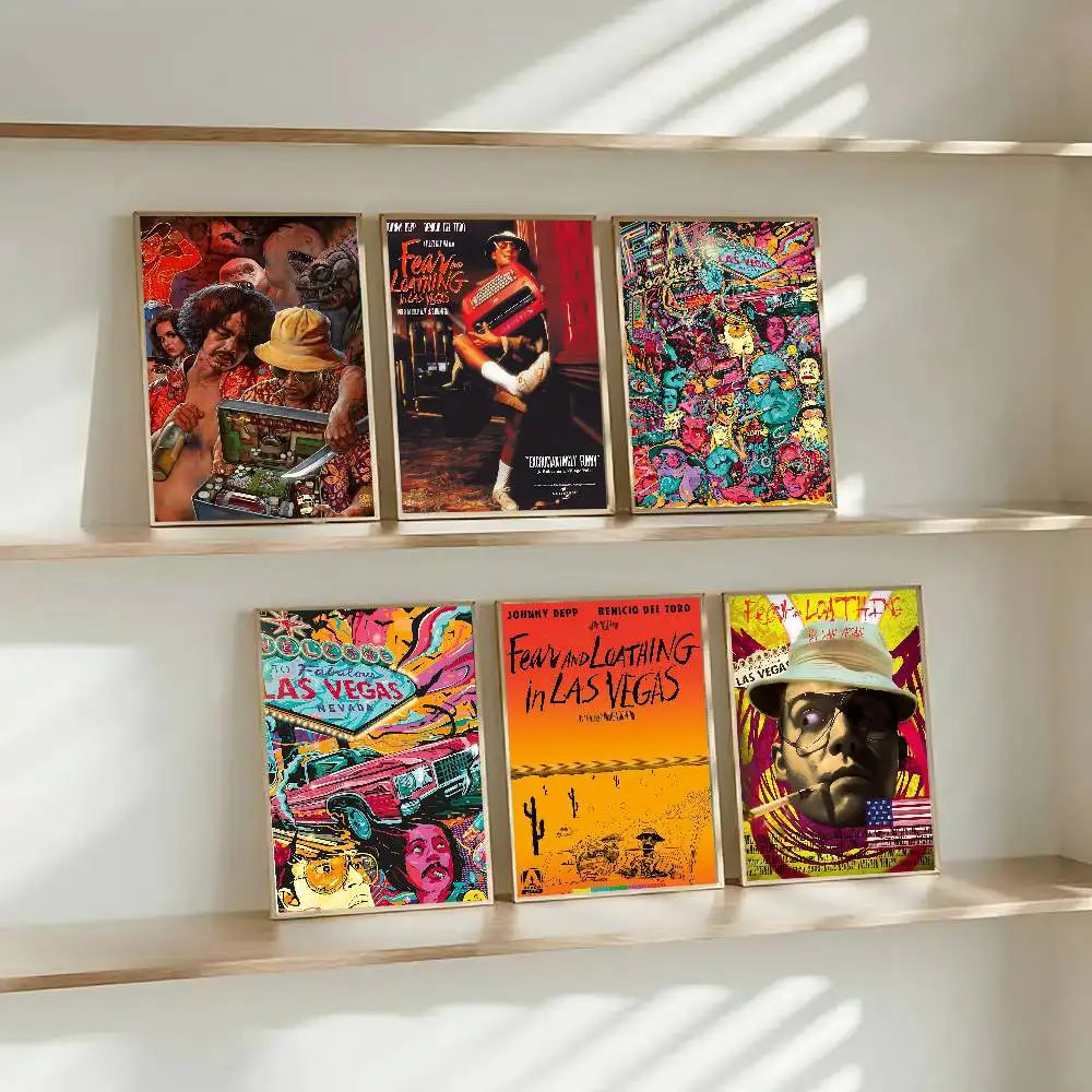 1 قطعة الخوف والكراهية في لاس فيغاس الفيلم المشارك ذاتية اللصق الفن ورق مقاوم للماء ملصق مقهى بار غرفة جدار ديكور #3