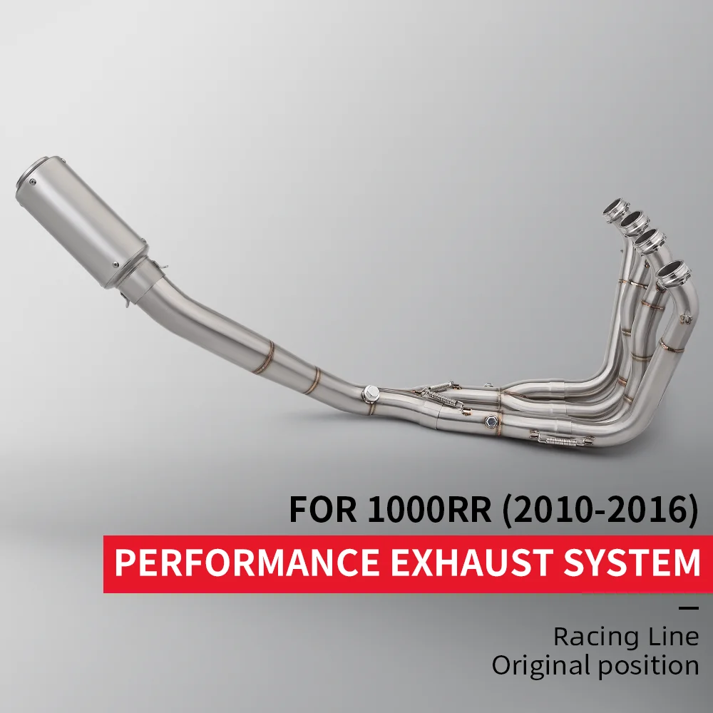 

Motorcycle complete exhaust systems muffler Pit bike front tube for S1000RR S1000R 2010 - 2016 Exhaust pipe