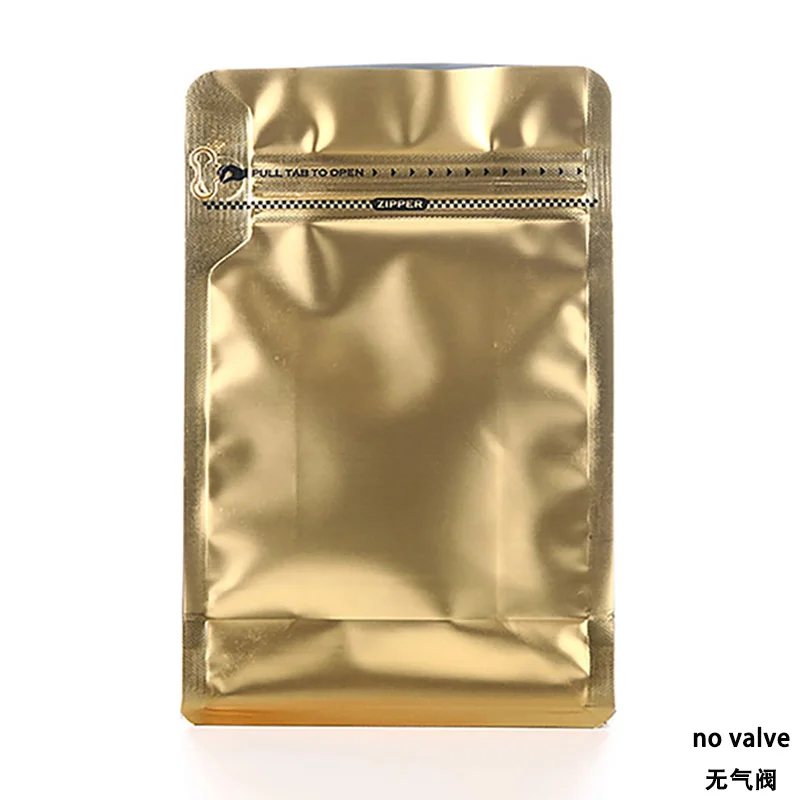 50 Stück Kaffeebeutel mit flachem Boden, Ventil und Reißverschluss, Aluminiumfolien-Futterbeutel zur Aufbewahrung von Kaffeebohnen und Lebensmitteln – Detail 11