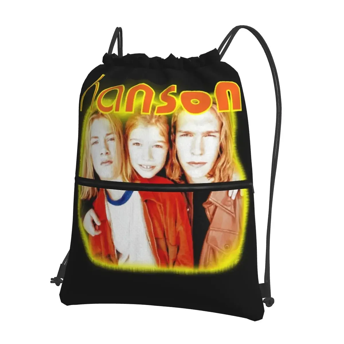 Hanson Portable Backpacks Drawstring Bag Fashion Drawstring Bundle Pocket Sundries Bags For School Students