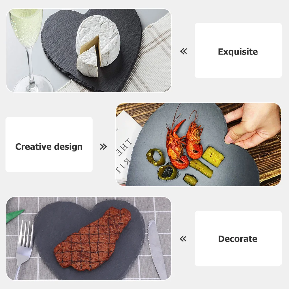 

3 шт. шикарная сервировочная тарелка из натуральной еды, многофункциональная для пиццы, стейка, завтрака, салата, персонализированная табличка