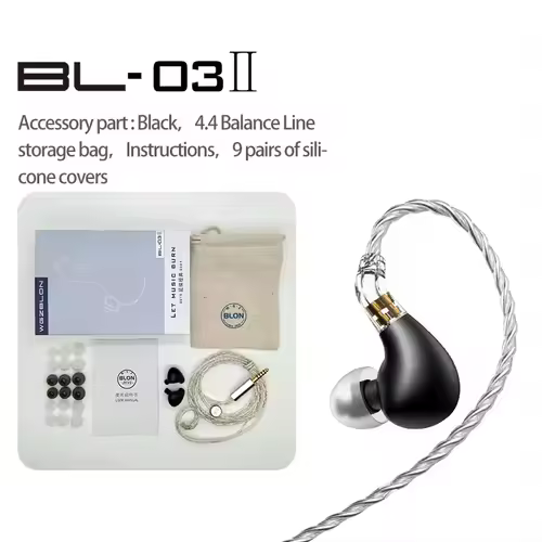 BLON BL03 II 10mm Dual-Chamber Dynamic Driver IEM Hifi Music Earphones with 0.78mm 2-Pin Detachable Cable Compatibility - Image 11