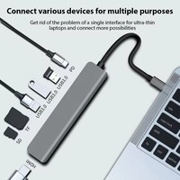 USB C Extender 2-in-1 4/5/7/8 Port 3 Hub C-type Splitter C-type Base Multi Port Adapter Suitable for Xiaomi Phones and Tablets