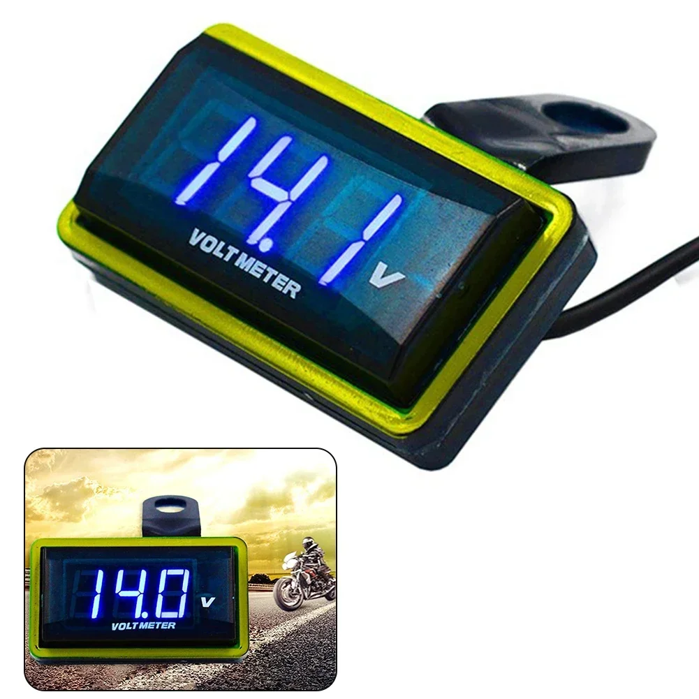 

Voltage Motorcycle Voltmeter 12V Belt Bracket Detection Meter Digital Display Modified Car Real-time Monitoring