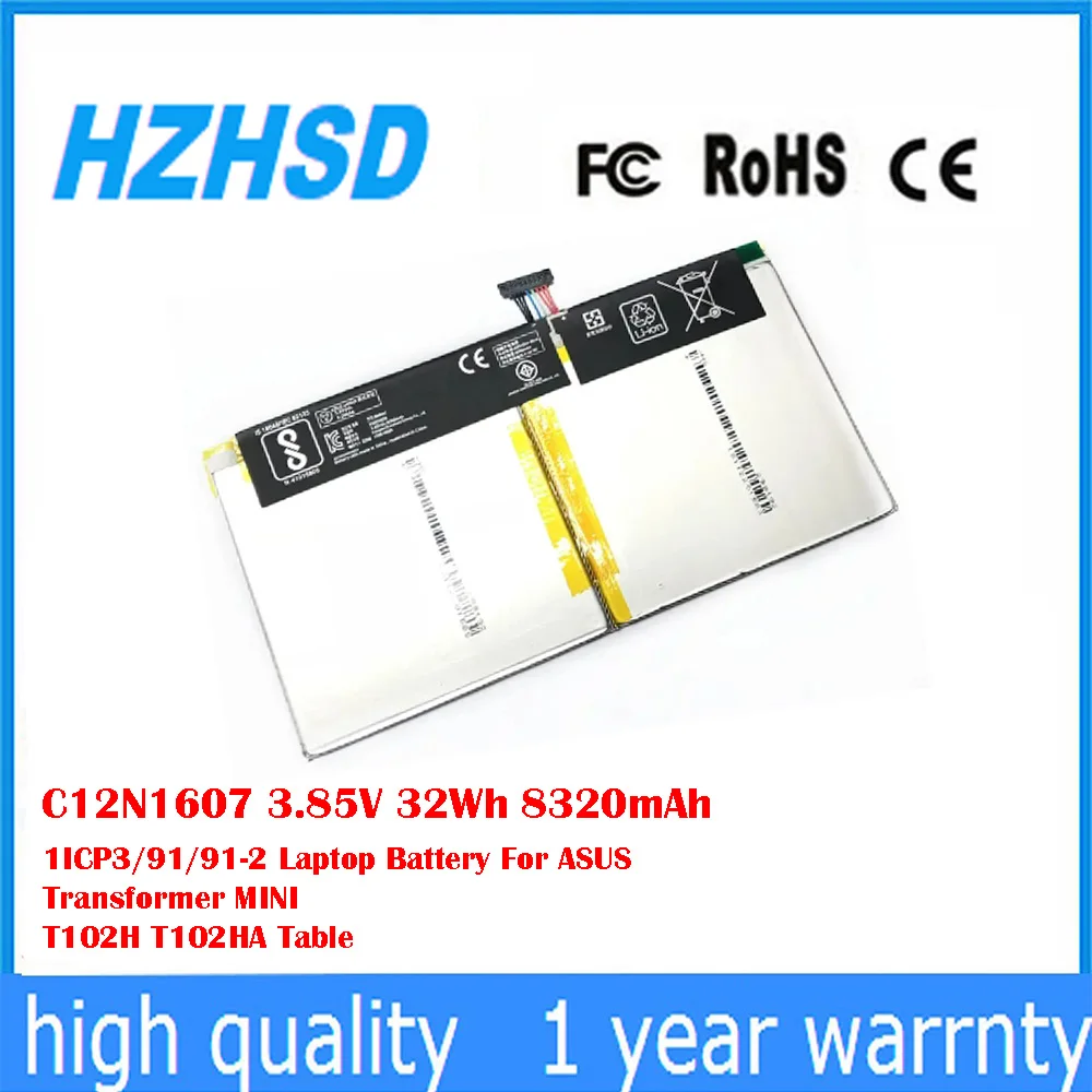 

C12N1607 3.85V 32Wh 8320mAh 1ICP3/91/91-2 Laptop Battery For ASUS Transformer MINI T102H T102HA Table