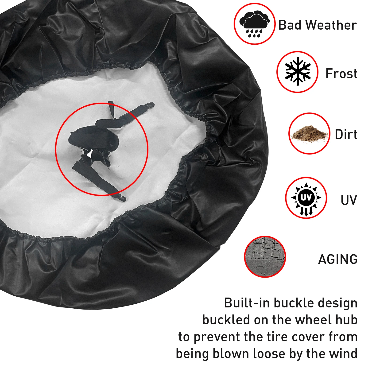32-33 inches Car Spare Tire Cover for Jeep Wrangler RV SUV Truck Trailer Vehicles Back Auto Wheel Covers Storage Bag Protector