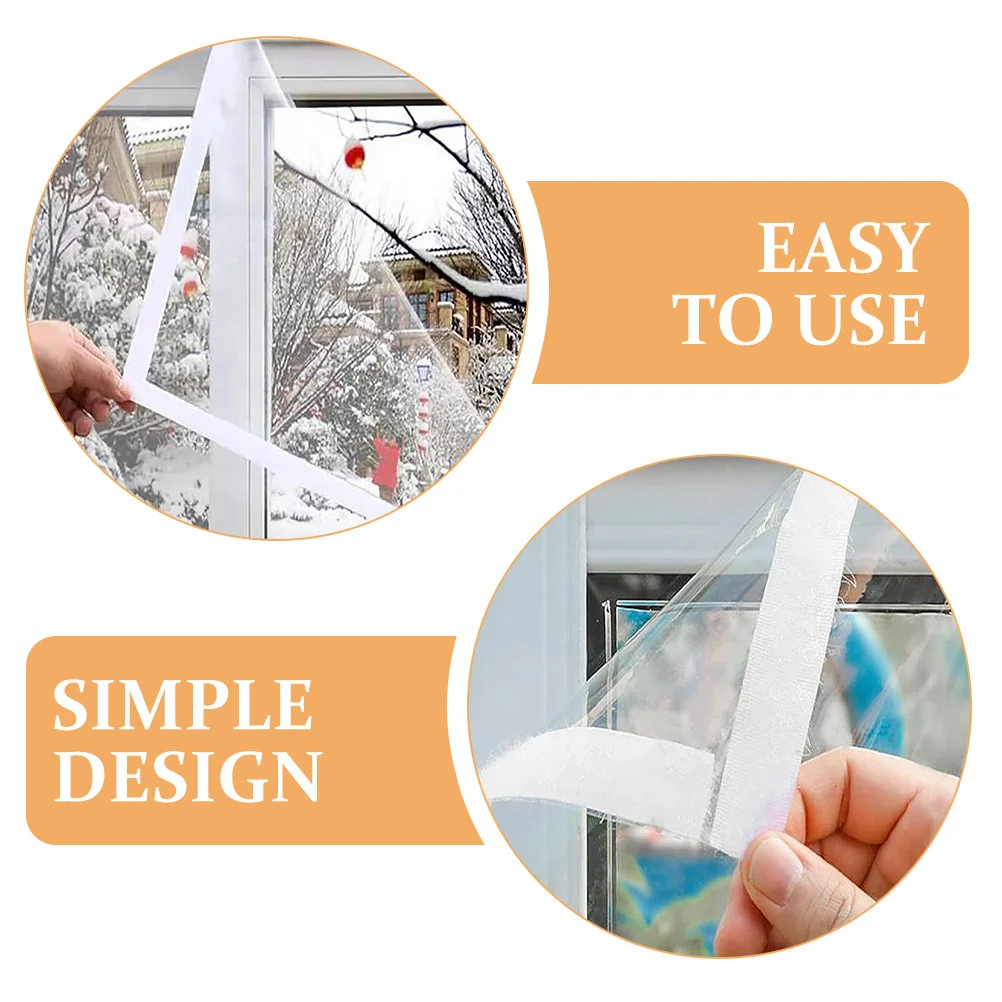

1Set Window Insulation Kit PVC Film Tear Resistant Windproof Indoor Window Cover Winter Thermal Film Seal for Aluminum Sliding
