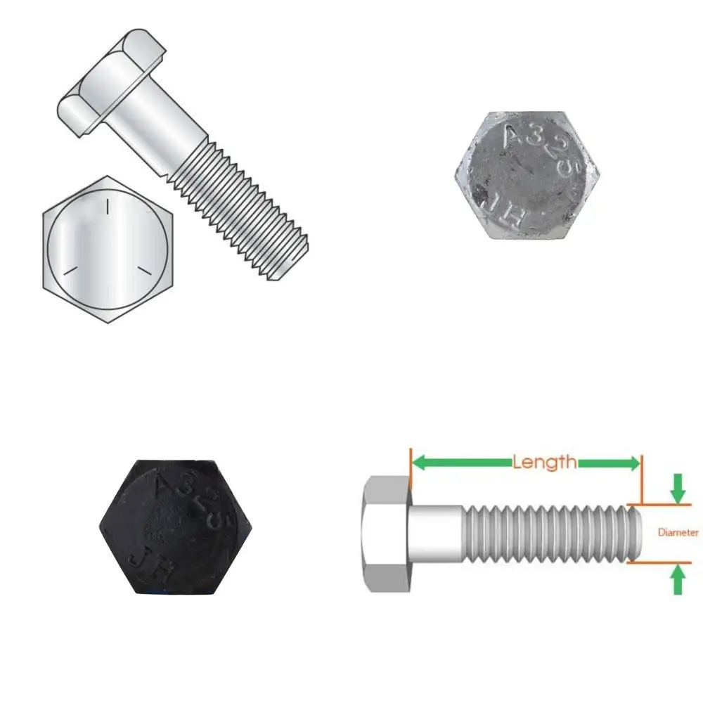 

Оцинкованные шестигранные болты 5 с частичной резьбой, 3/8-16 x 6 дюймов, упаковка 50 шт., прочные крепежные детали для промышленного использования