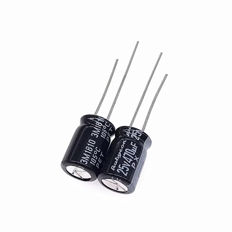 (10pcs) 470UF 25V aluminum electrolytic capacitor 25v470uf 8 * 11.5 mm  Rubycon capacitor PX  rubycon capacitors