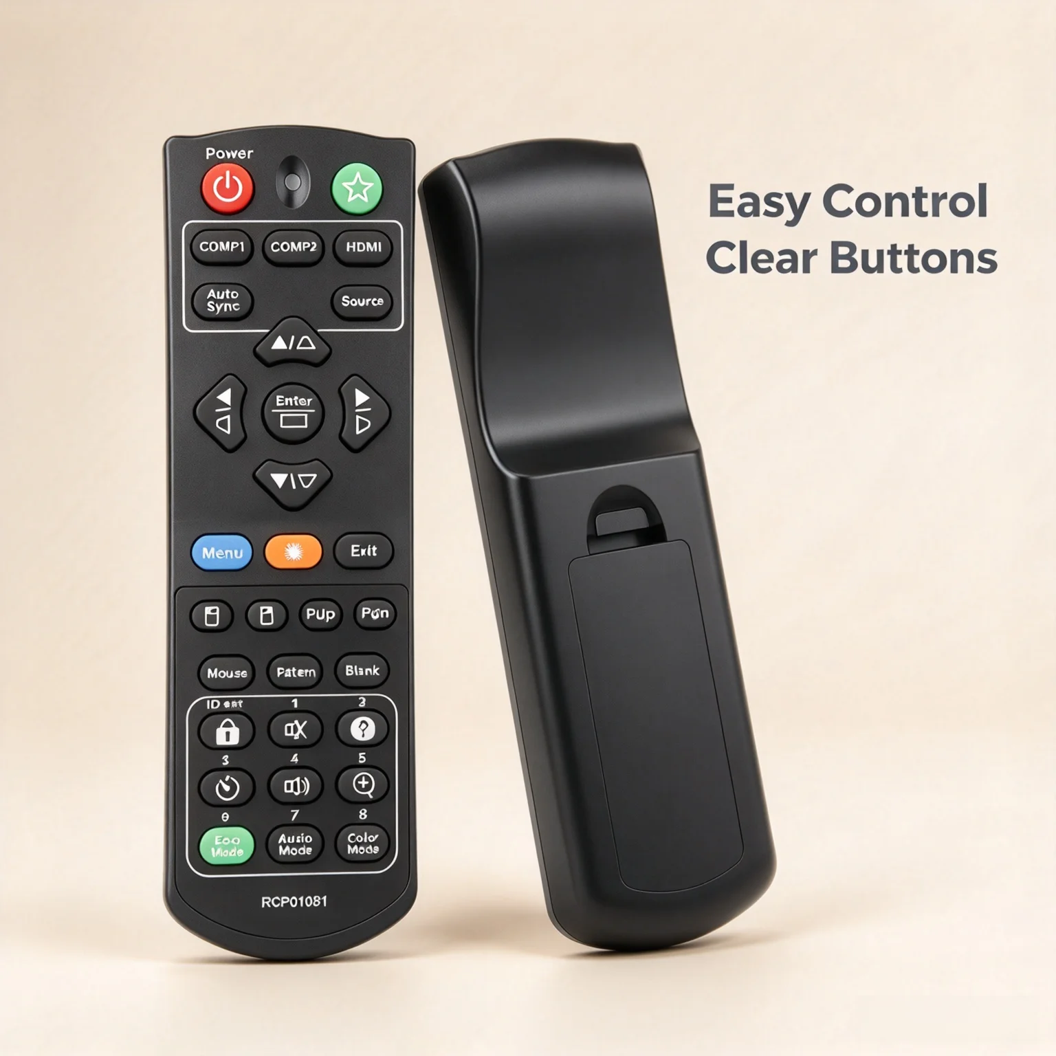RCP01061 Replacement Remote Control Compatible with ViewSonic DLP Projector PJD5153 PJD5154 PJD5254 PJD5151 PJD5155 PJD5250 VS15