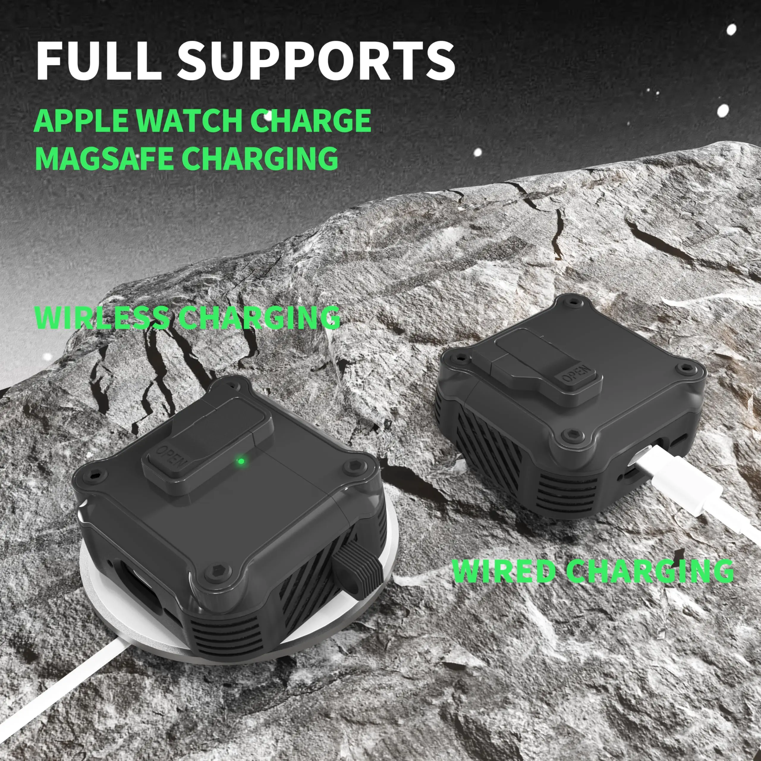 حافظة واقية ضد الماء لـ Airpods 4 ، حافظة تبديل الشحن مع سلسلة مفاتيح ، حافظة سماعة أذن فاخرة لجيل 4