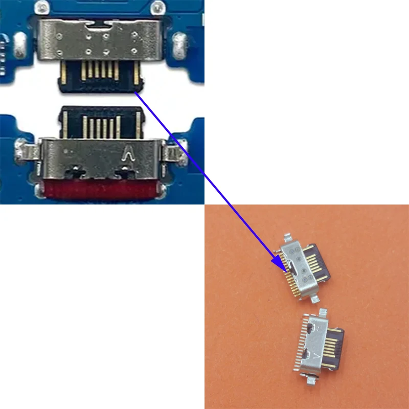 

10-50 шт. USB-разъемы для зарядки, порты зарядных устройств, контактные соединители Type-C для Motorola Moto E15 XT2523 G06 Power XT2535 G57 XT2537