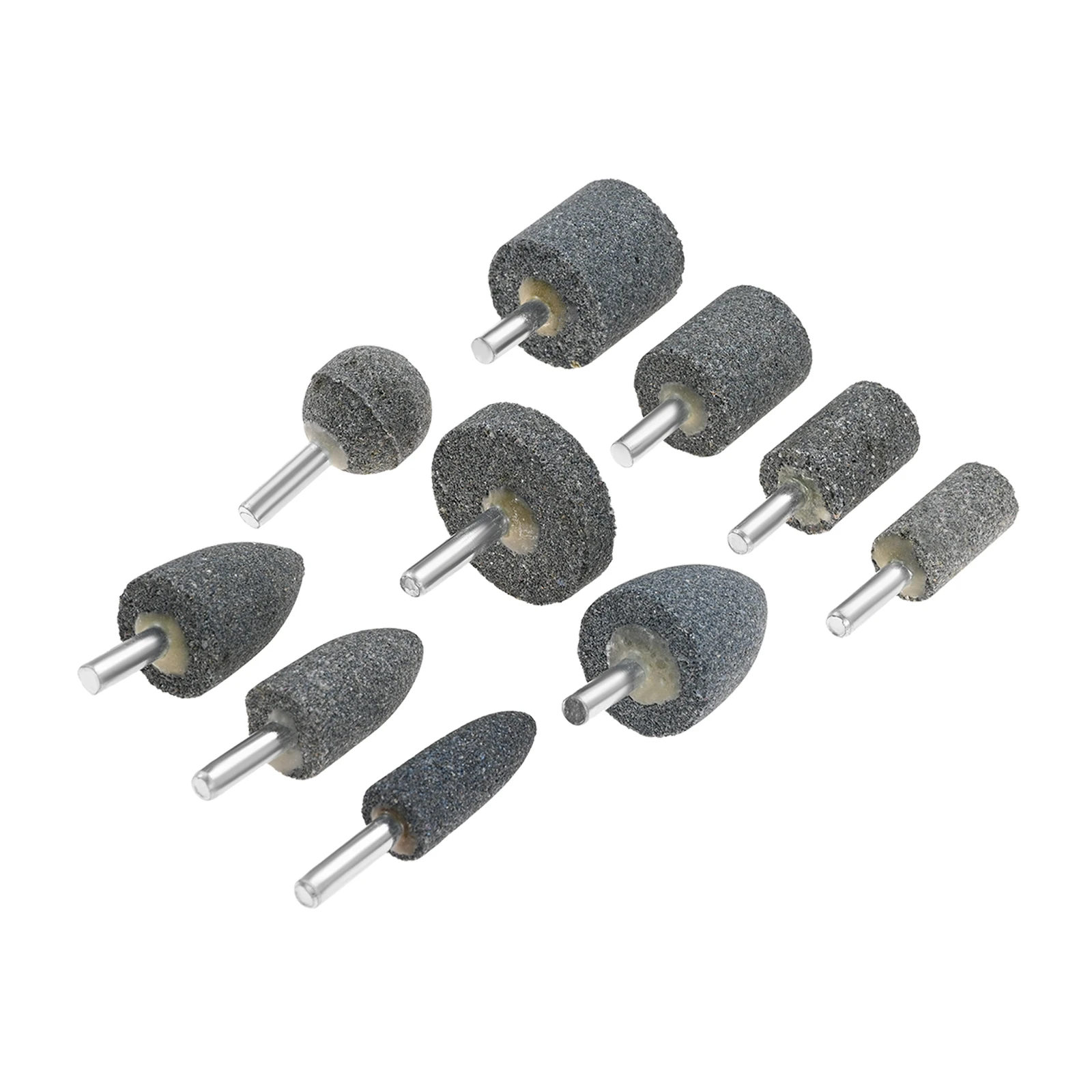 Mèches de meulage à distance en oxyde d'aluminium, Broyeur de forage, Monté conversif, Charbon, Tige 1/4 ", Outils électriques à distance, 10 pièces