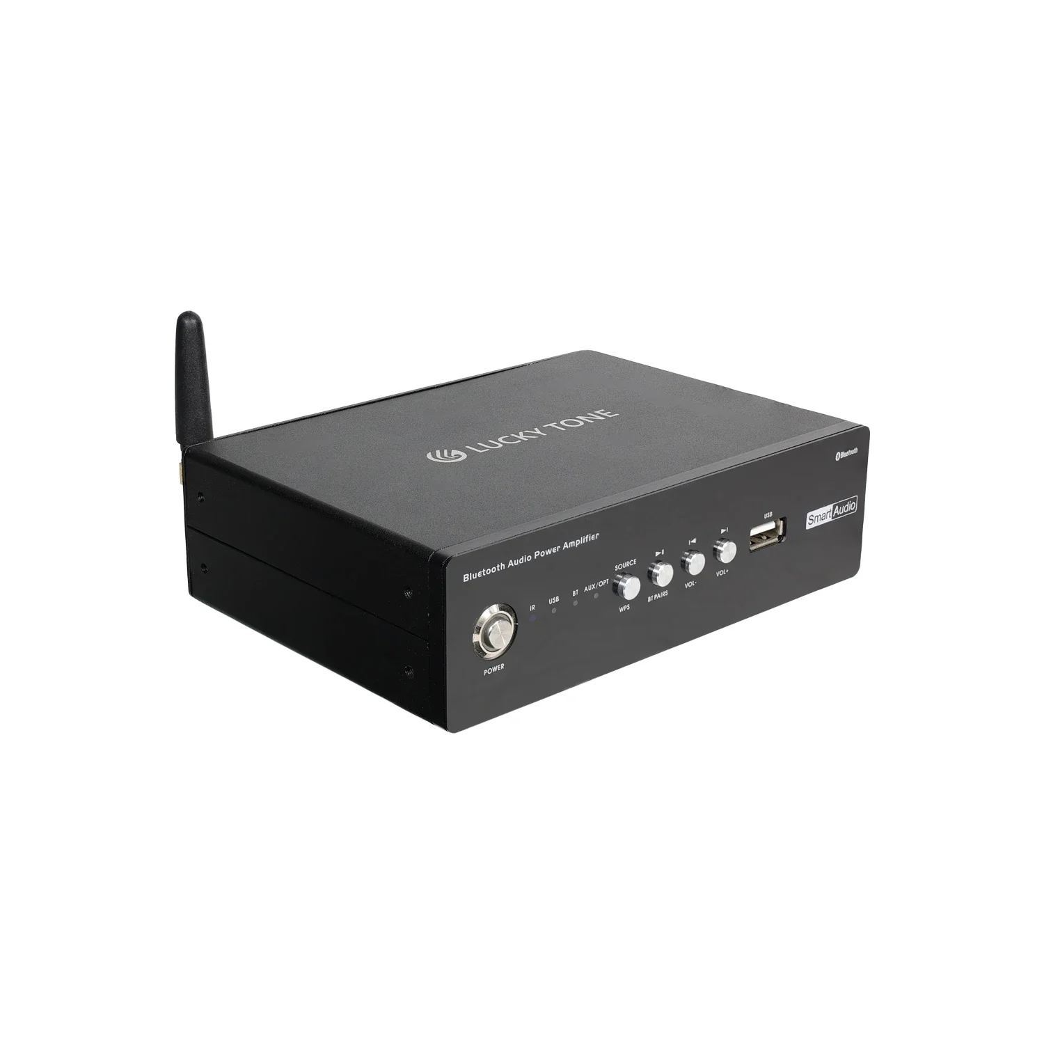Bluetooth Audio Amplifier for Home Sound Systems with Dual 60W Output & USB/AUX Playback