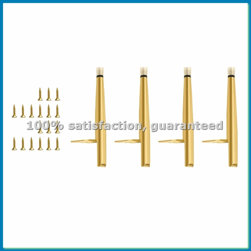 Patas para Muebles de 19.5 cm de Altura, Patas de Mesa de Metal Dorado, Carga Máxima 600 kg, Patas para Muebles, Patas para Sofá, Patas para Gabinete, 4 Piezas, Dorado-ABLM