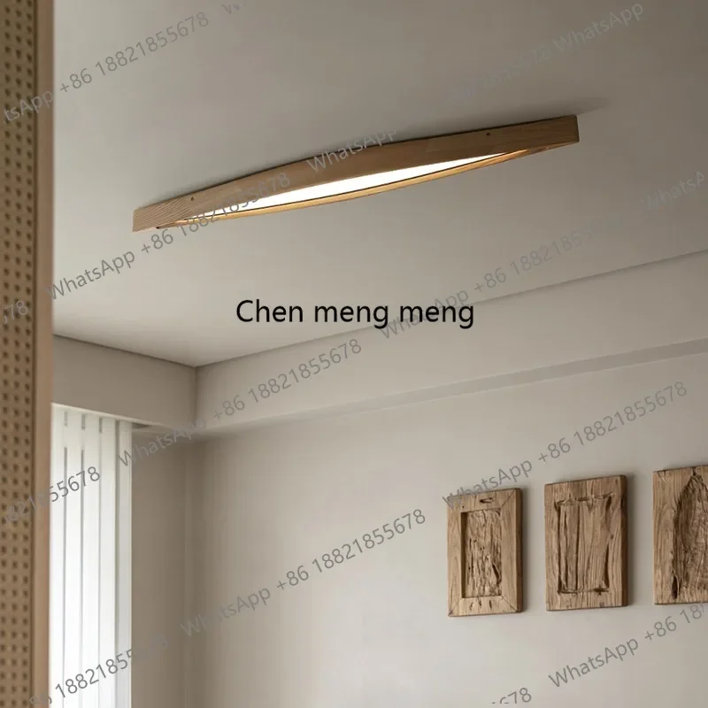 X188 New medieval solid wood ceiling lamp creative living room bedroom full spectrum lamp