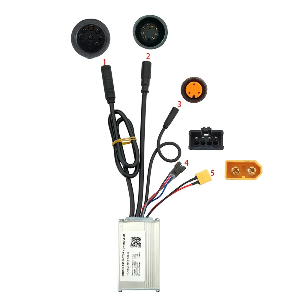 

Nulkomma X869-AA045 36V 16A Ebike Brushless Motor Controller for 2HAO Protocol Electric Scooters Speed Parts MTB Fat Bikes