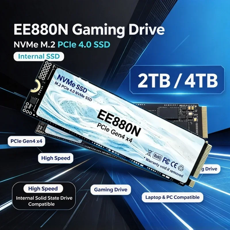 EE880N M.2 SSD Hard Disk 2TB 4TB  NVMe M2  SSD 500GB PCIe 4.0 Internal Solid State Drive For Laptop Desktop PC