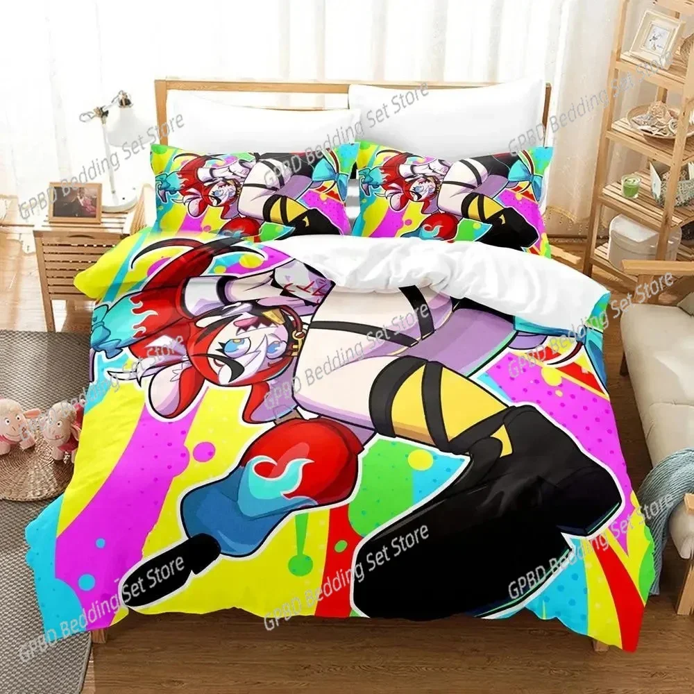 3D Print Hakos Baelz Anime Bedding Set Duvet Cover Bed Set Quilt Cover Pillowcase Comforter king Queen Size Boys Adult Bedding