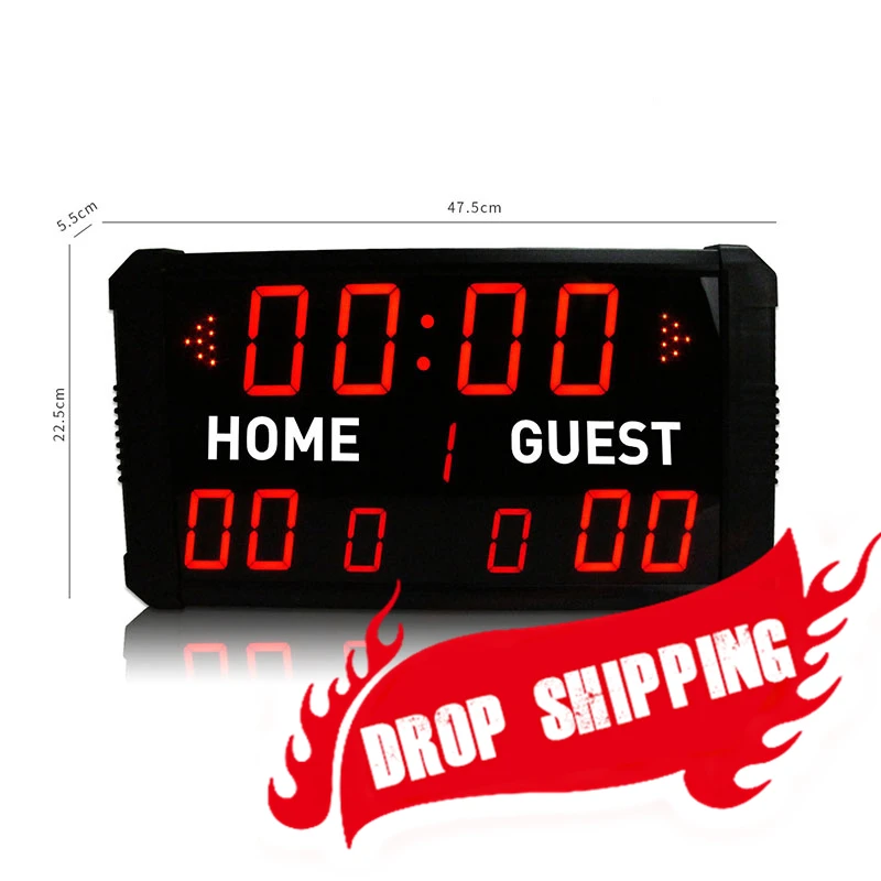 

Seconds Counter Digital Portable Large Plastic Remote Scoreboard for Games Display