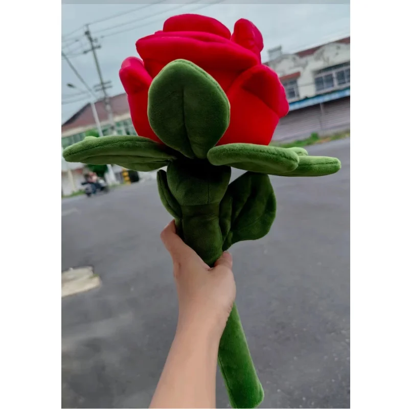 Large Rose Simulation Plush Doll - Soft Toy & Home Decoration Prop Romantic Gift for Girls on Qixi & Valentine's Day Stuffed Toy