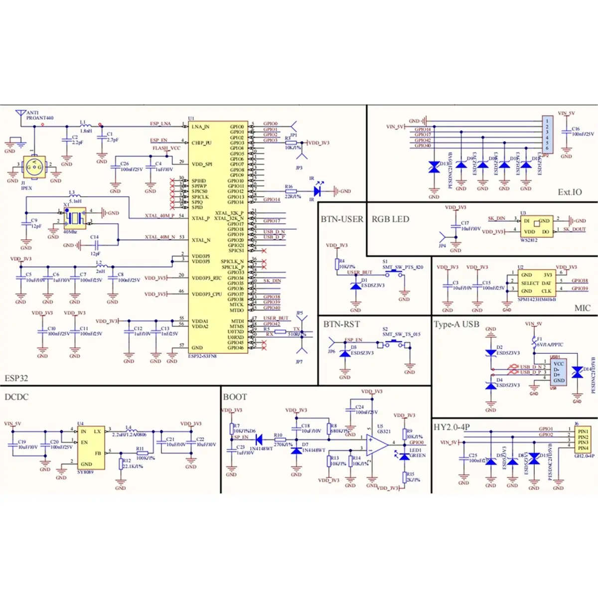 AtomS3U ESP32S3 Development Board ESP32-S3 IoT Multifunctional USB Type-A Development Board