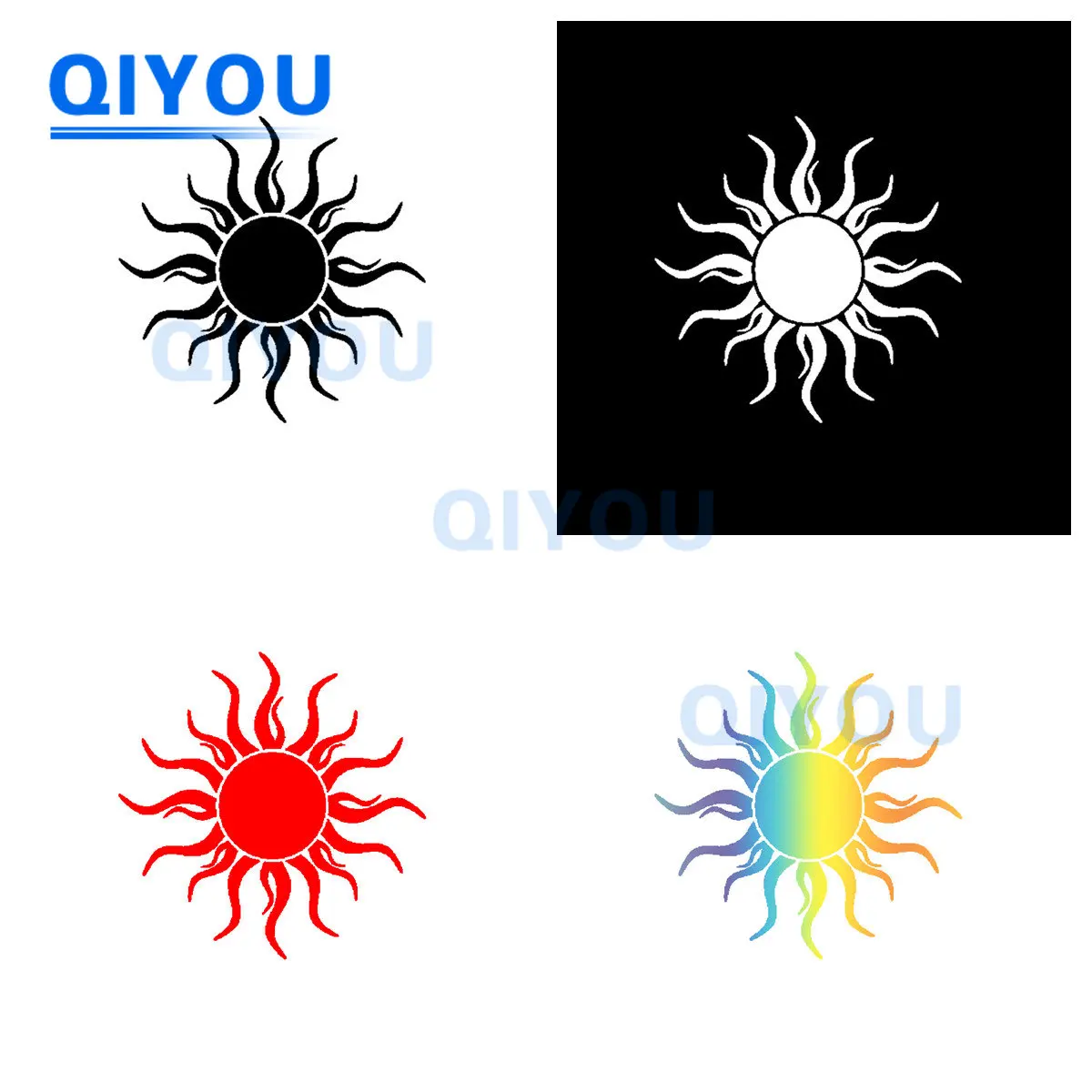 Sun Personalized Body Decoration Tribal Symbol Astrology Star Car Stickers for Die-cut PVC Decal Used for Car Body Windshield