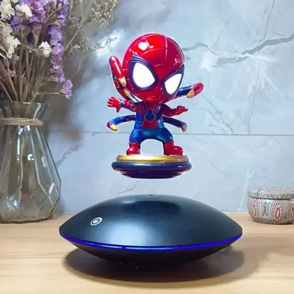 

Marvel The Avengers Iron Man Mk43 Spider Man Magnetic Levitation Ornaments Figure Model Collectible Toys Boys Birthday Gift