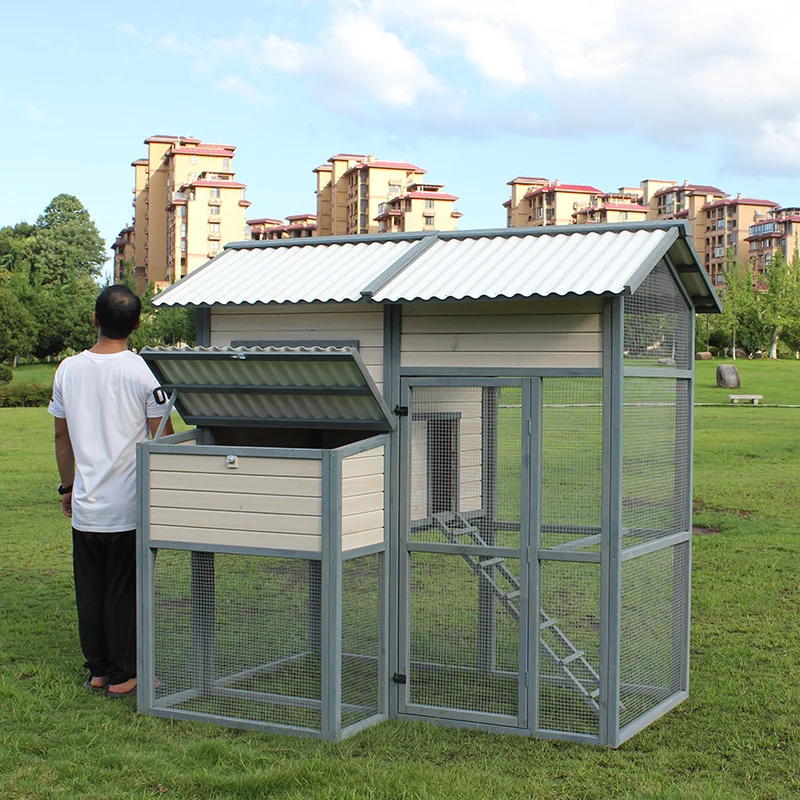 無垢材製家庭用大型鶏小屋、ウサギ小屋、特大屋外用